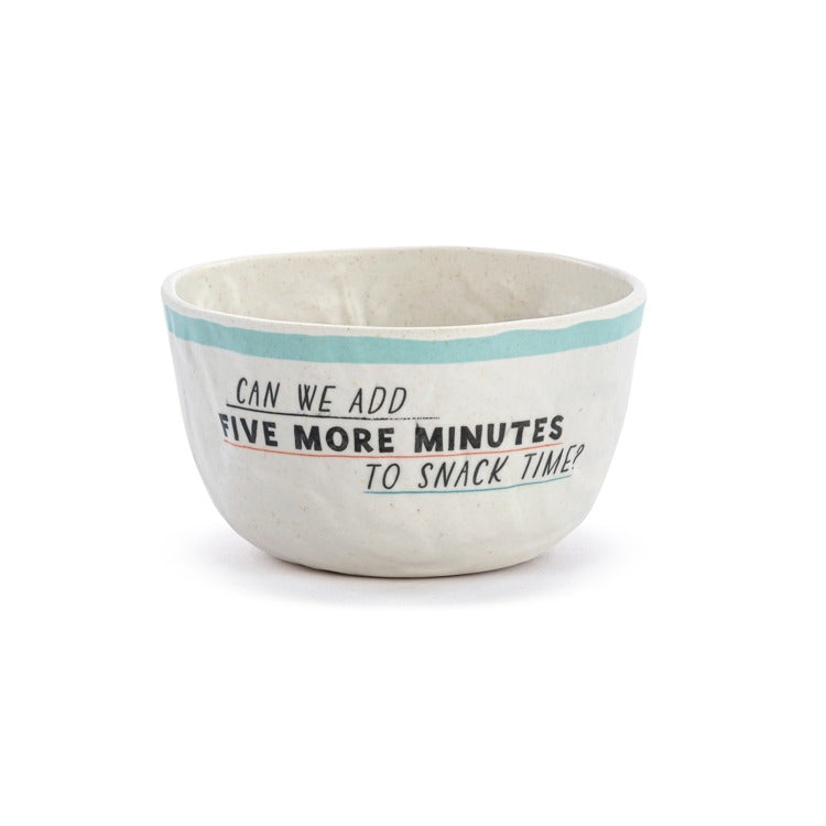 Five More Minutes Melamine Snack Bowl