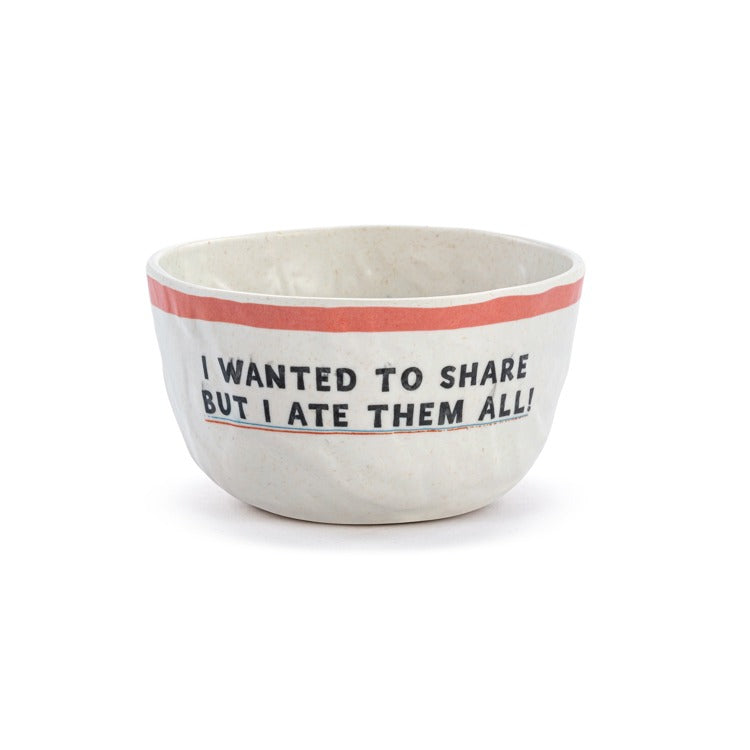 I Ate Them All Melamine Snack Bowl