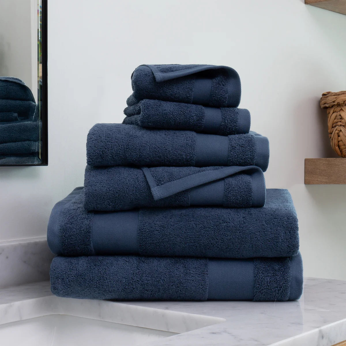 6-Piece Luxury Hotel Cotton Bath Towel Set