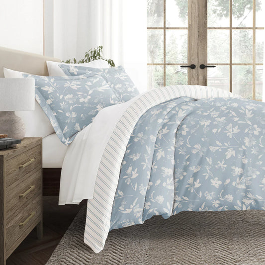 Reversible Country Home Patterned Duvet Cover Set