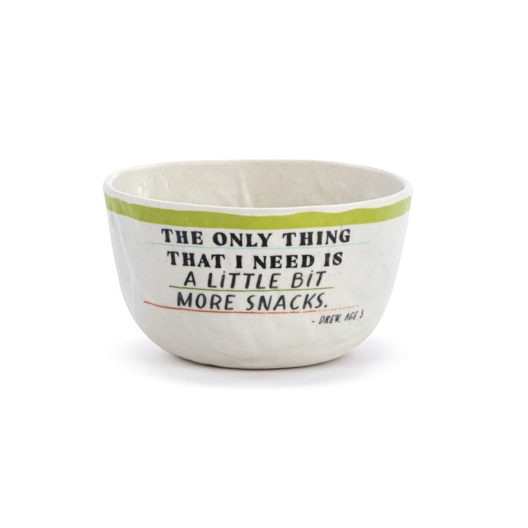 A Little Bit More Snacks Melamine Snack Bowl