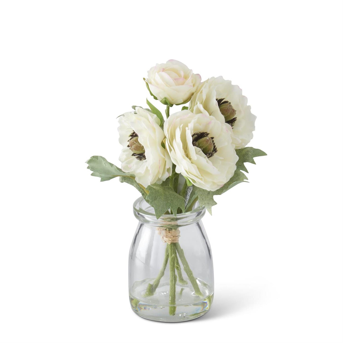 Ranunculus Premade in Glass Vase w/Faux Water