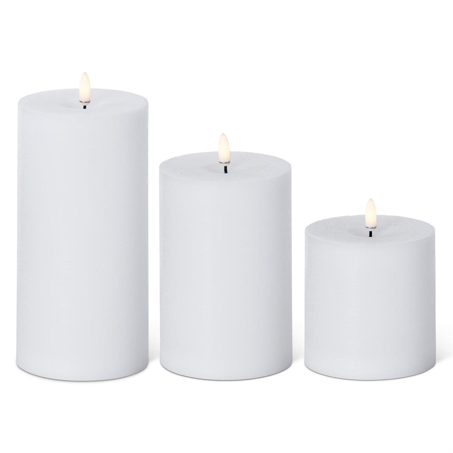 White LED Pillar Candle with Touch Top & 6-Hour Timer | Battery Operated Flameless Candle