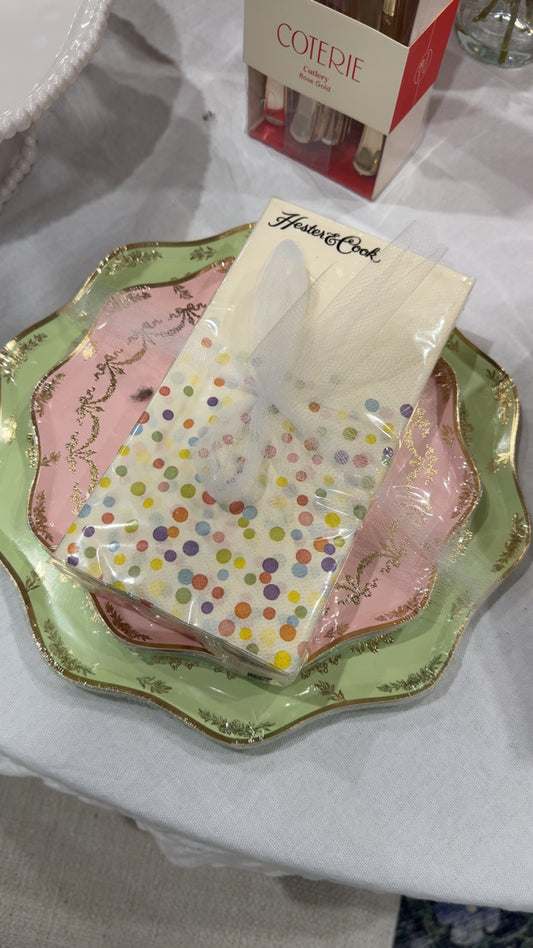 Ladurée Paris Plate Set with Guest Napkins