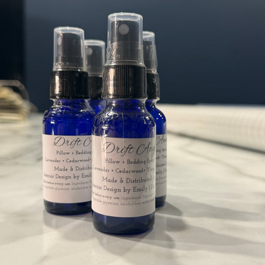 Drift Away Pillow + Bedding Spray