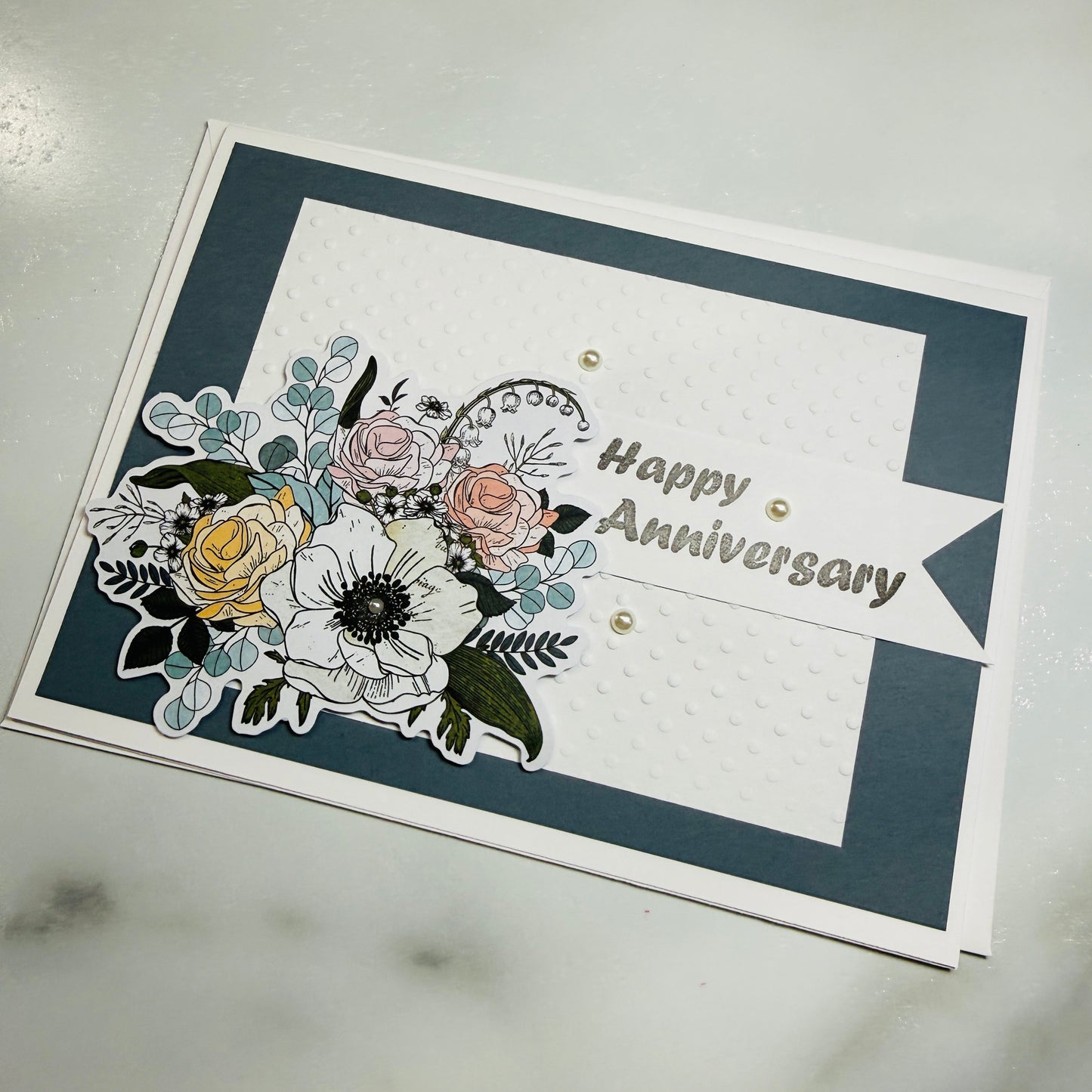 Handmade Anniversary Greeting Card