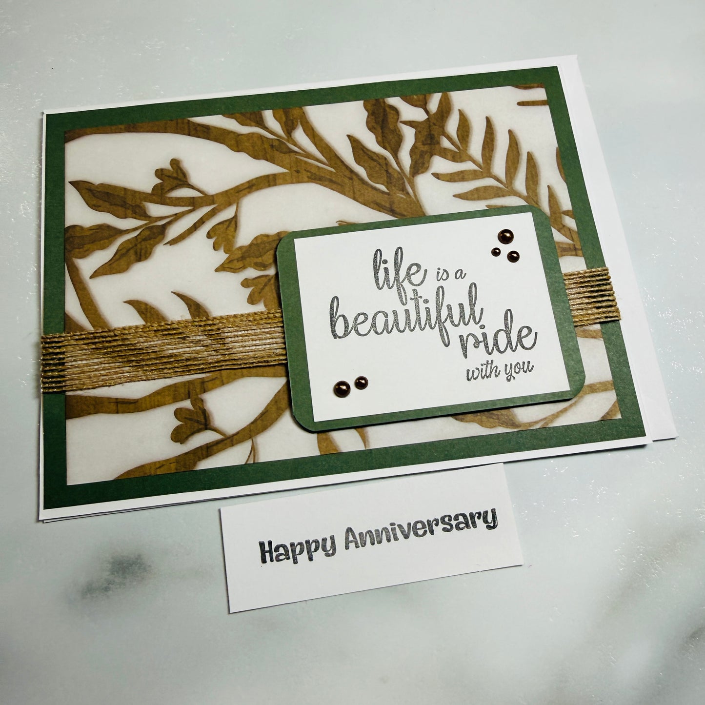 Handmade Anniversary Greeting Card