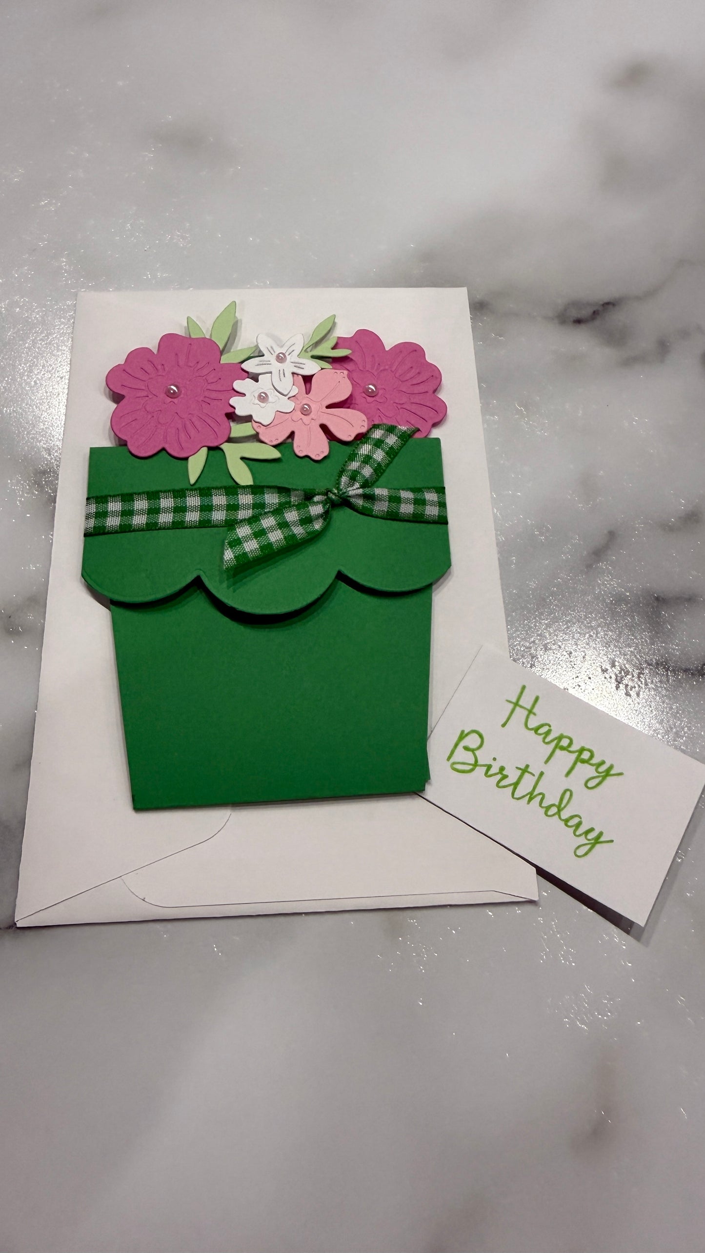 Handmade Flower Pot Greeting Card