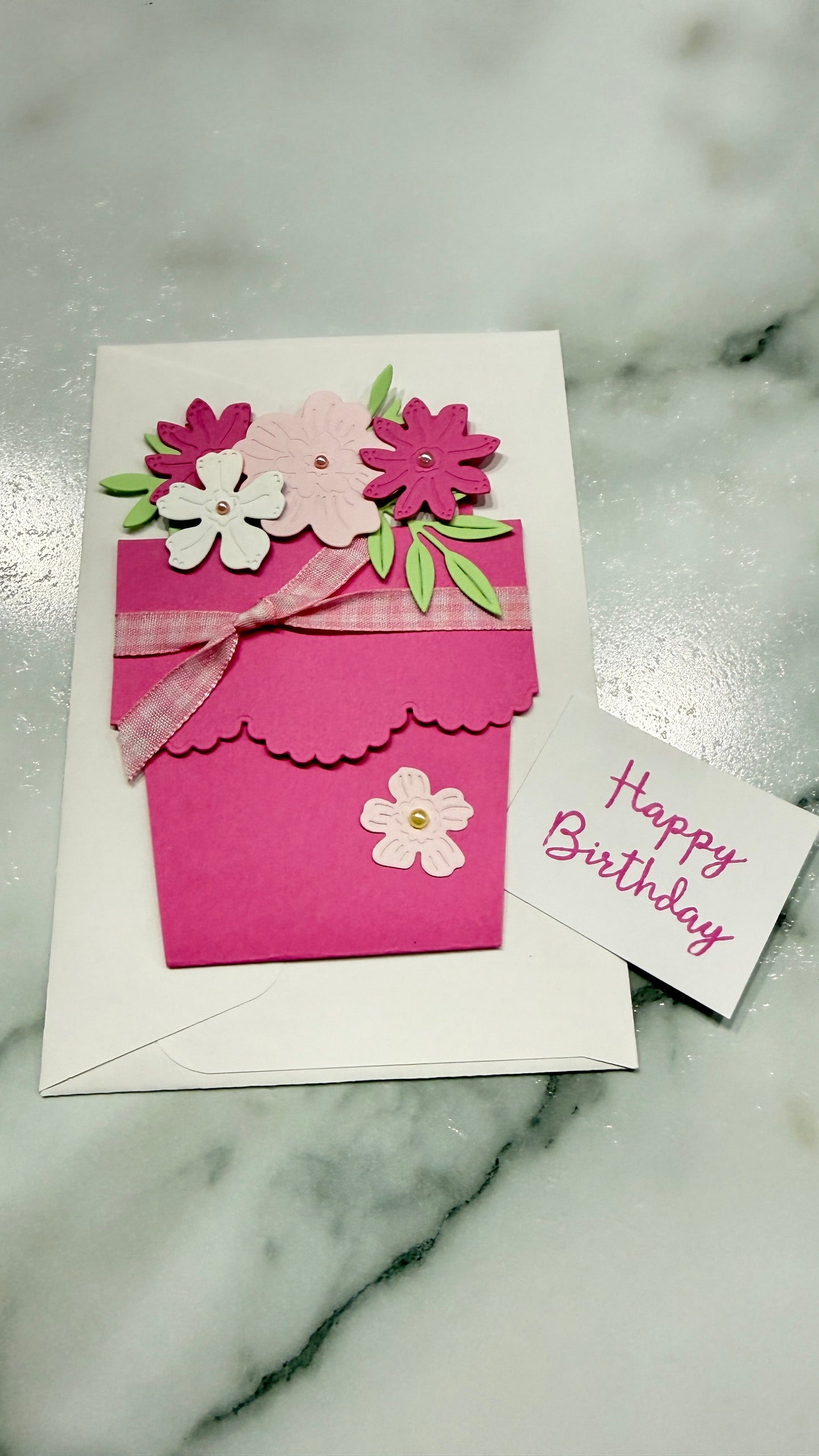 Handmade Flower Pot Greeting Card