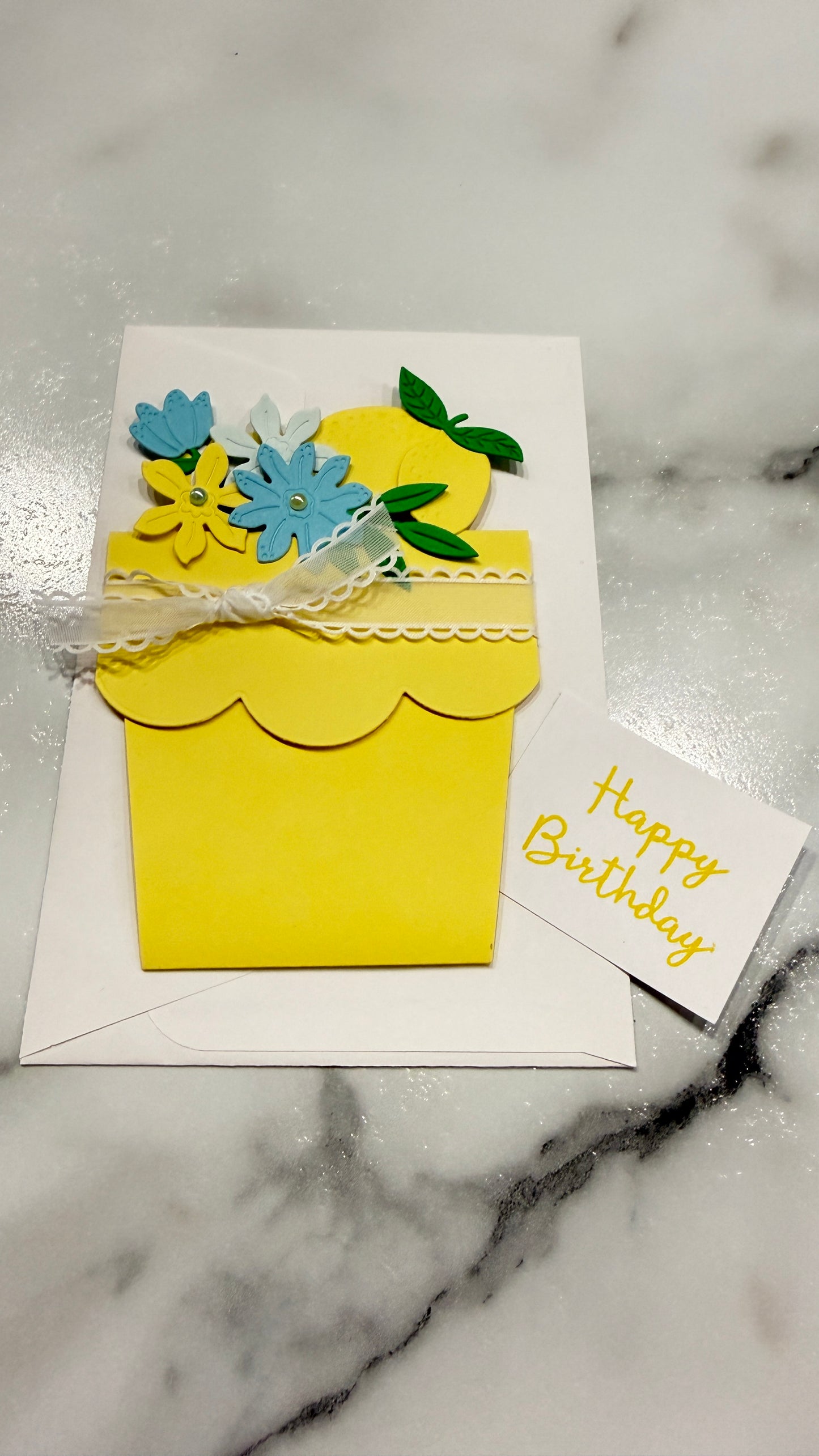 Handmade Flower Pot Greeting Card