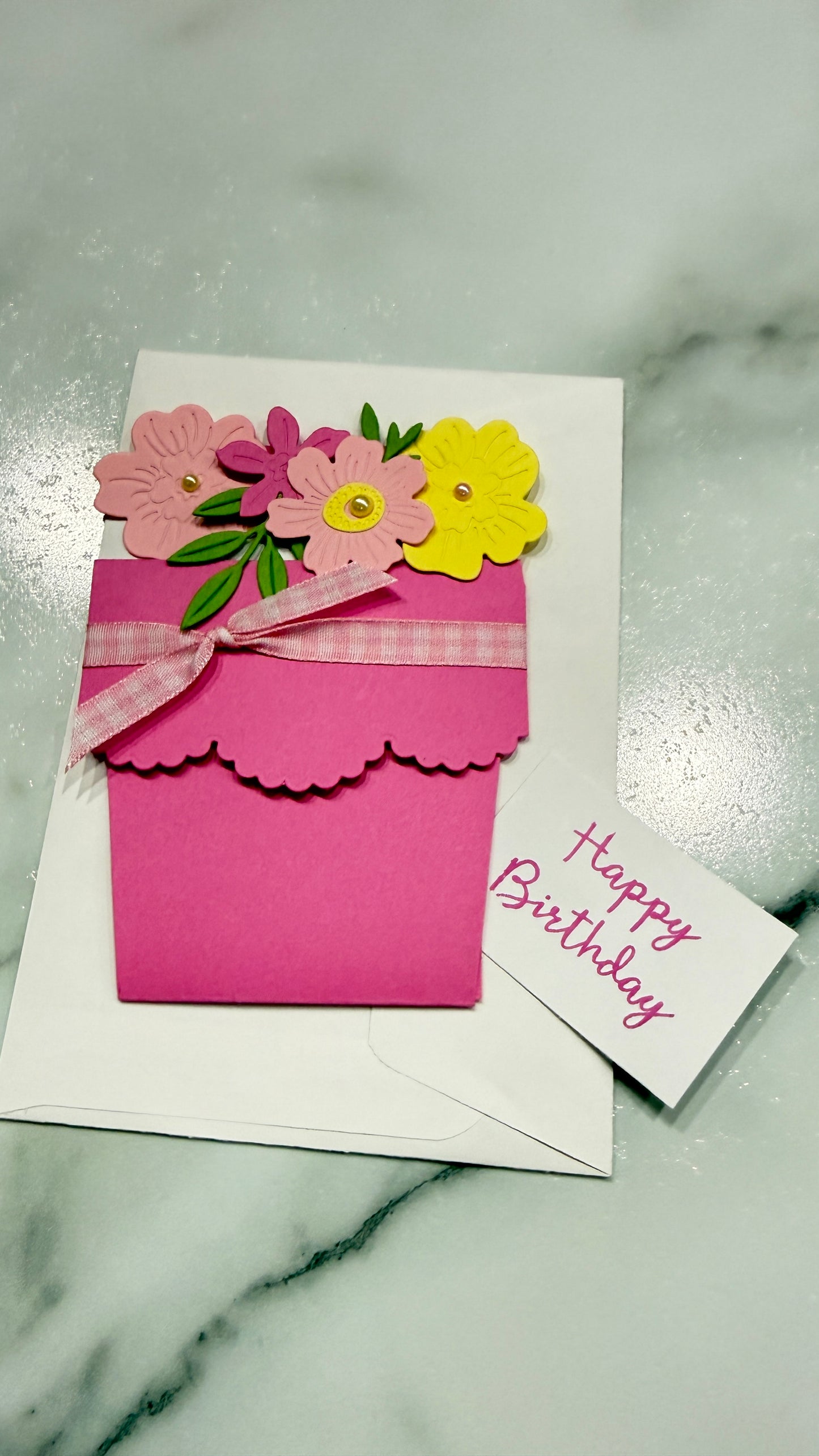 Handmade Flower Pot Greeting Card