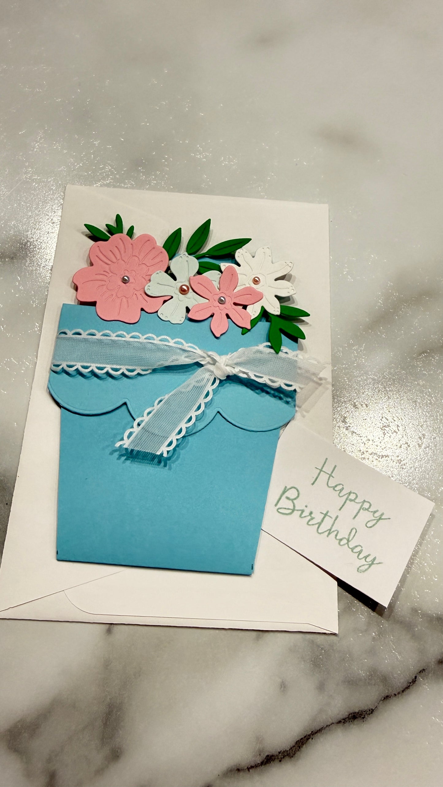 Handmade Flower Pot Greeting Card
