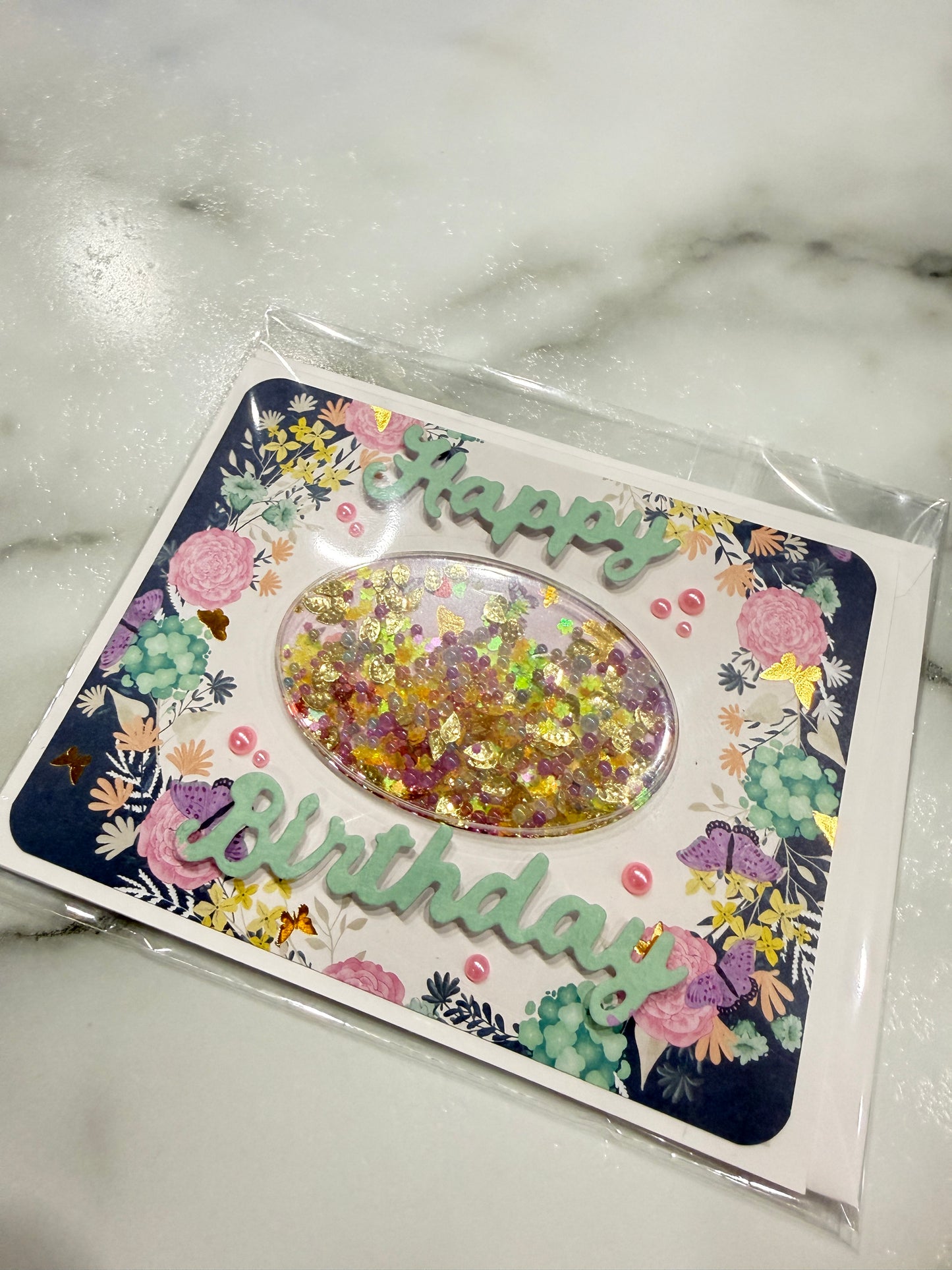 Handmade Shaker Greeting Card