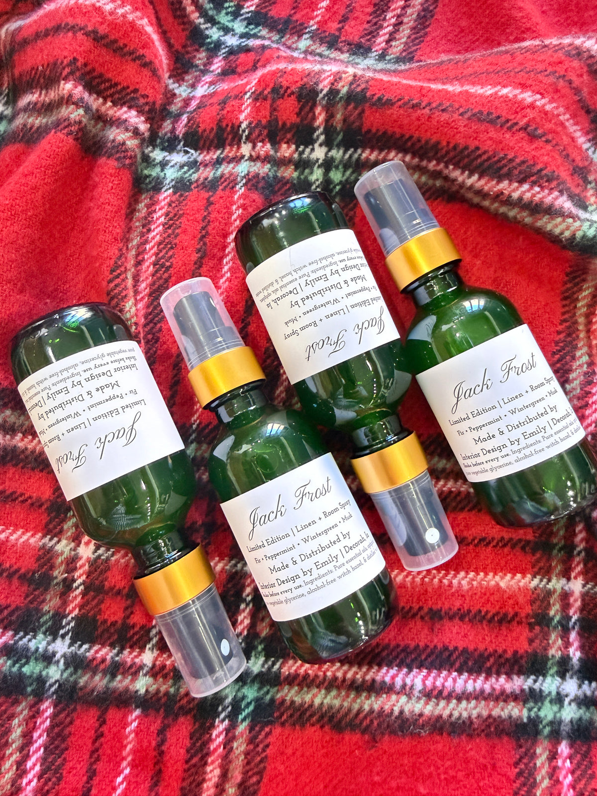Jack Frost winter room and linen spray with fir peppermint wintergreen and musk fragrance