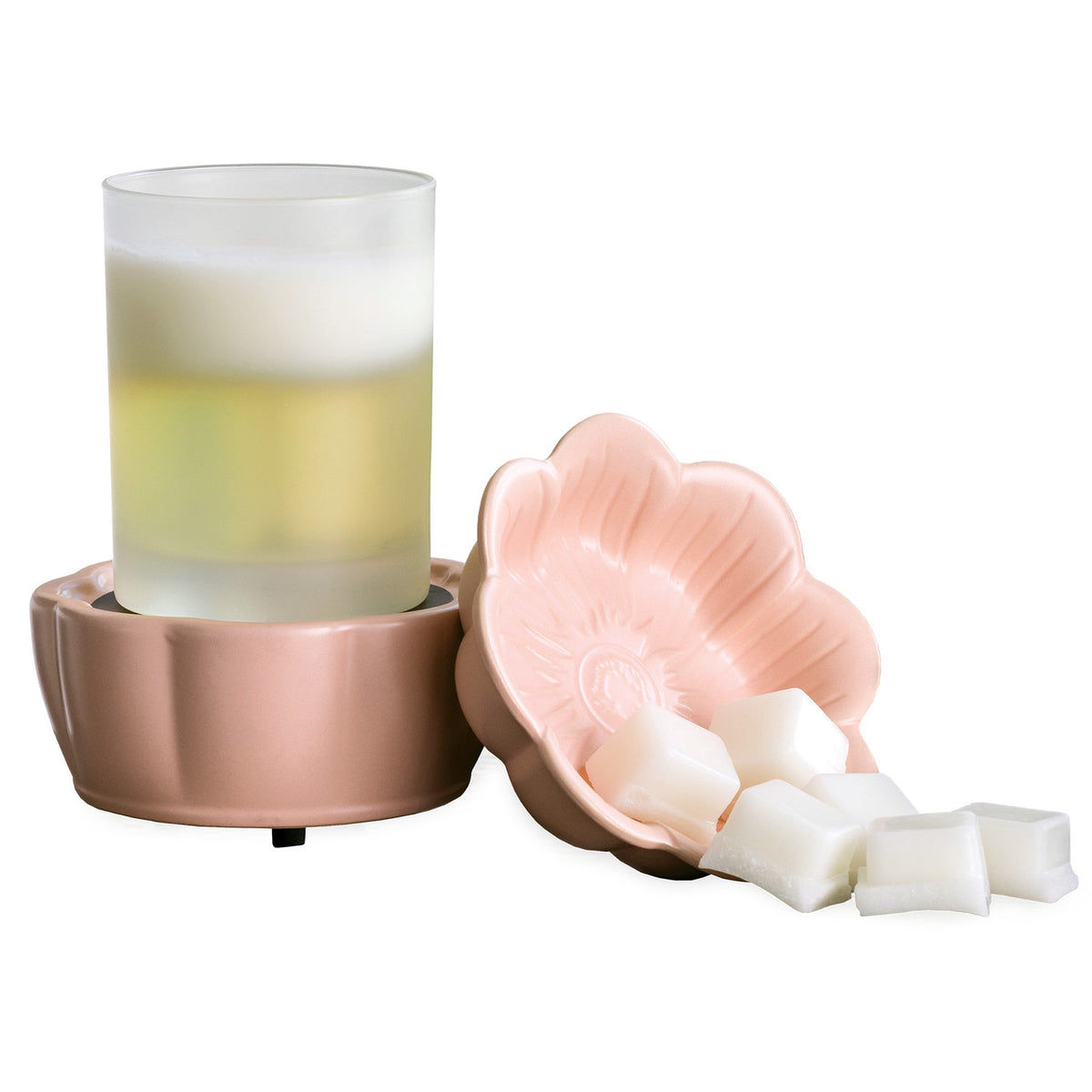 Petal Pink Ceramic 2 in 1 Candle and Wax Warmer