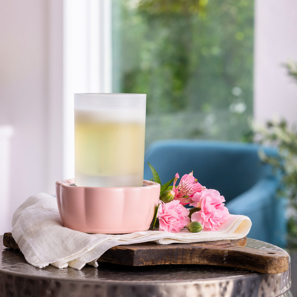 Petal Pink Ceramic 2 in 1 Candle and Wax Warmer