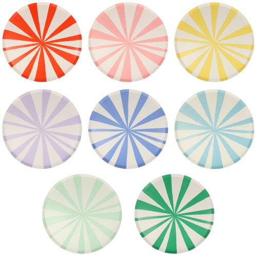 Meri Meri - Mixed Stripe Plates