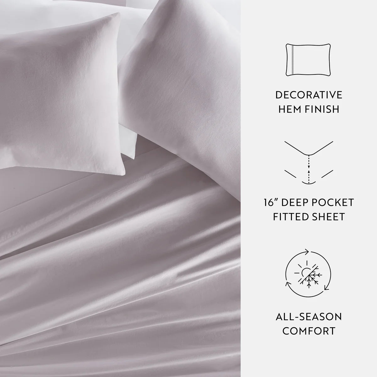 Long-Staple Cotton Sateen Sheet Set – Queen | Mauve