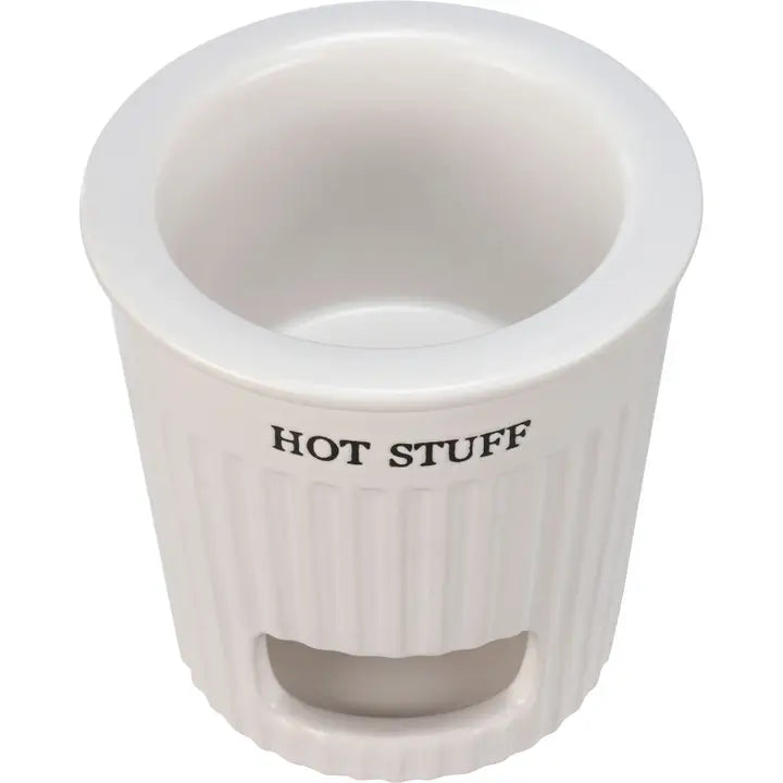 Hot Stuff White Stoneware Dip Warmer