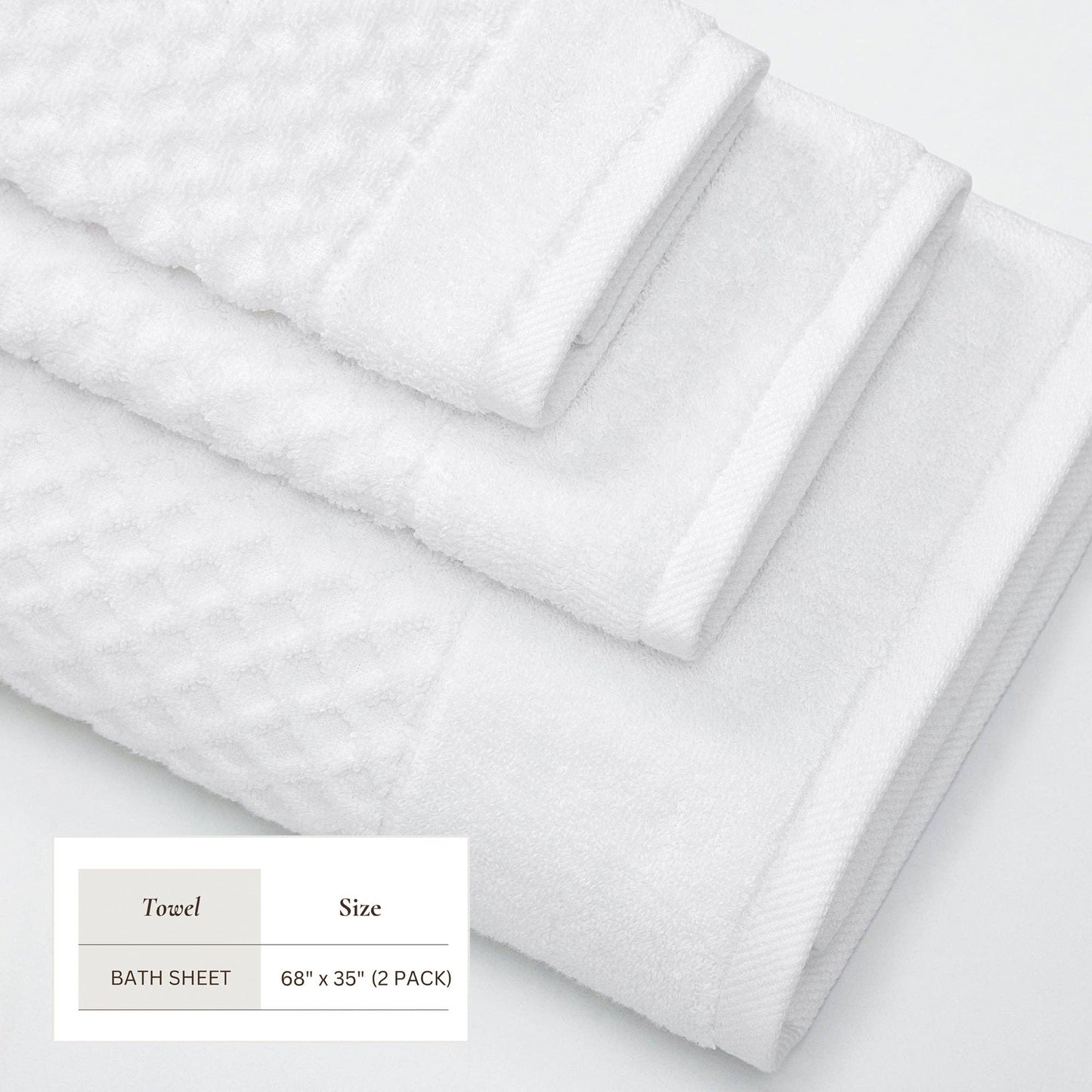 Grayson Collection - Luxury Diamond Waffle Cotton Bath Towel Collection
