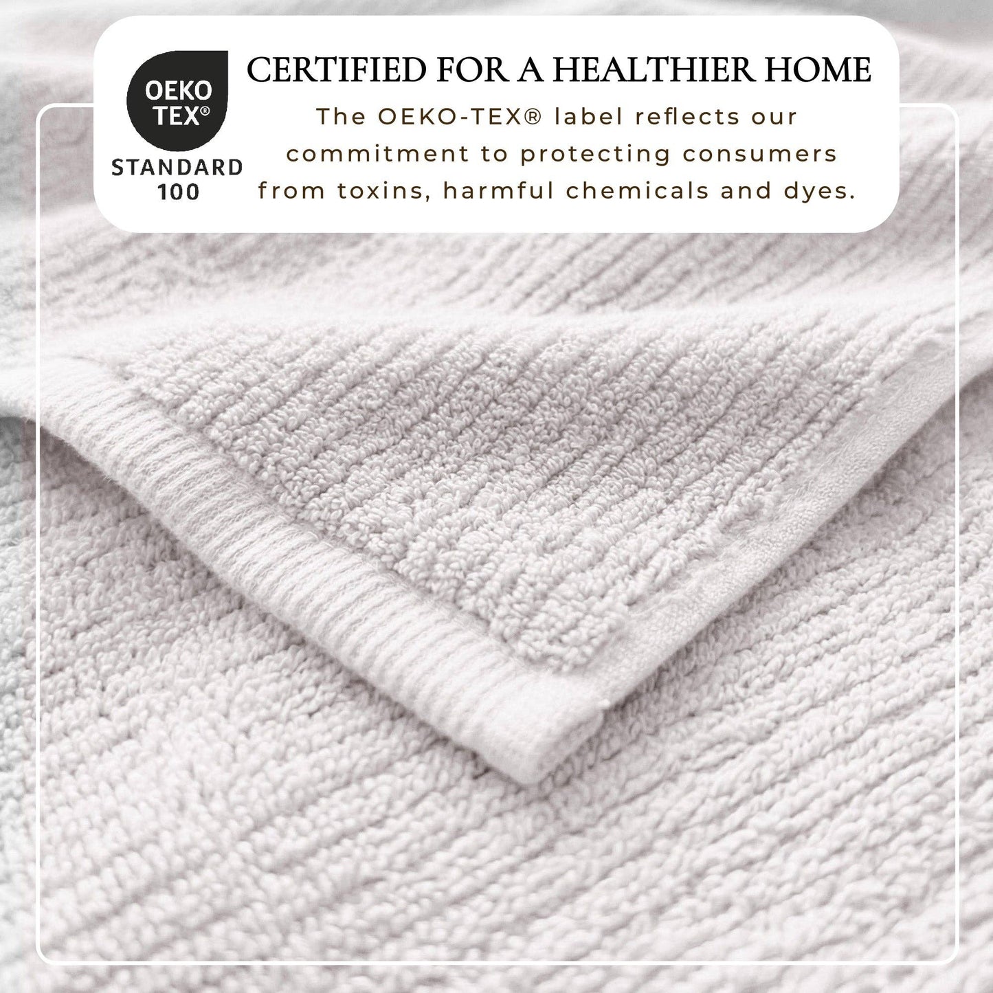Georgiana Collection - Turkish Cotton Ribbed 6-Piece Bath Towel Set