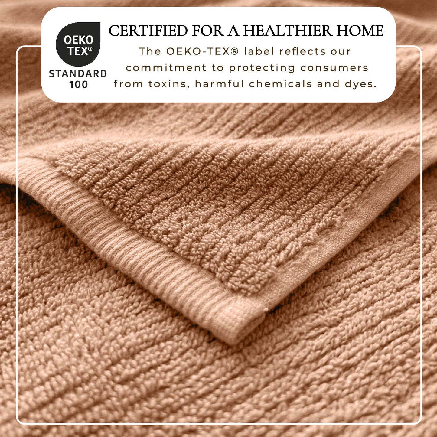 Georgiana Collection - Turkish Cotton Ribbed 6-Piece Bath Towel Set