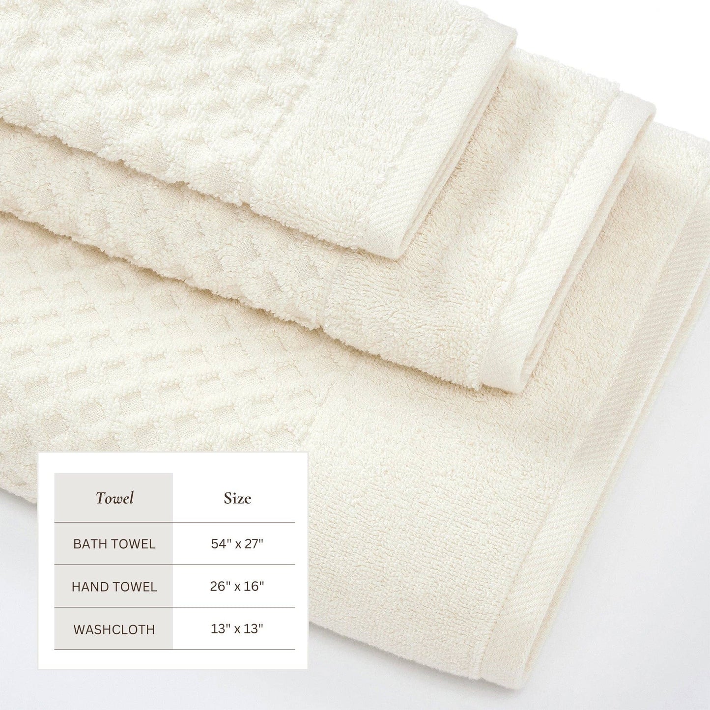Grayson Collection - Luxury Diamond Waffle Cotton Bath Towel Collection