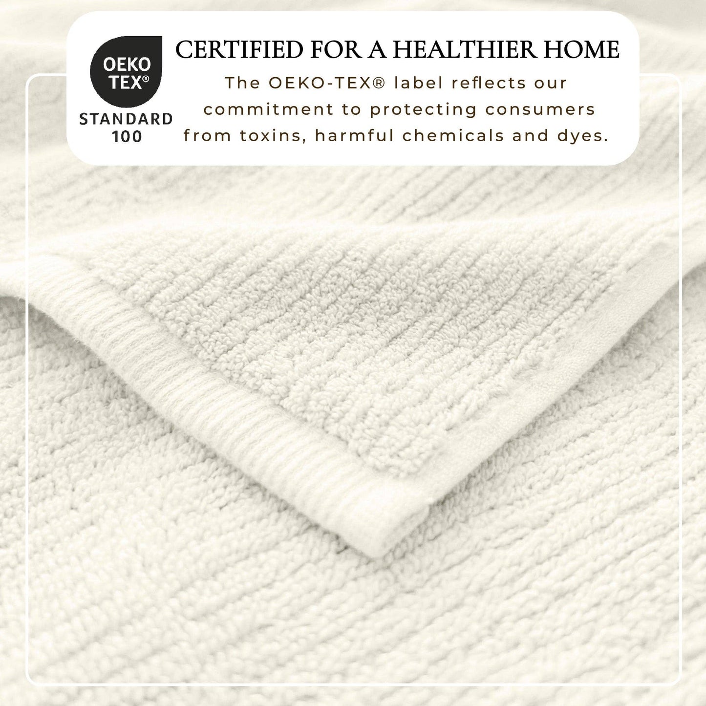Georgiana Collection - Turkish Cotton Ribbed 6-Piece Bath Towel Set
