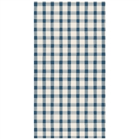 Navy Painted Check Napkins