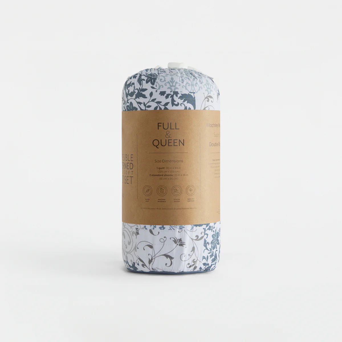 Poppy Bloom Patterned Quilted Coverlet Set