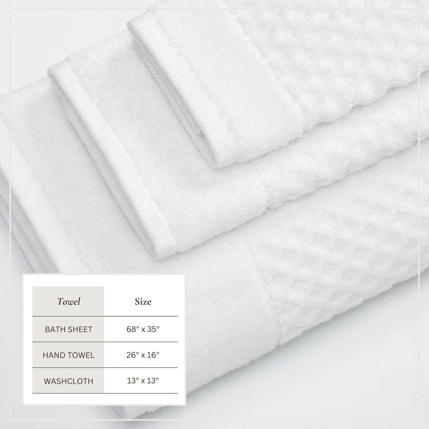 Grayson Collection - Luxury Diamond Waffle Cotton Bath Towel Collection