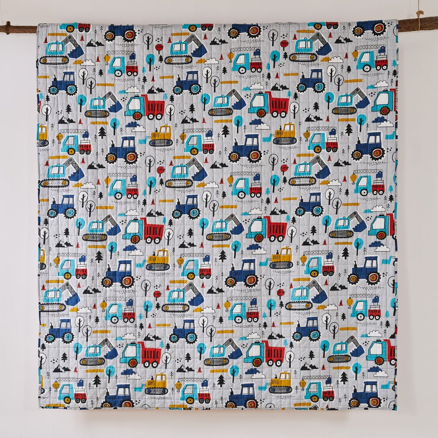 Mod Trucks Reversible Kids Quilt Set