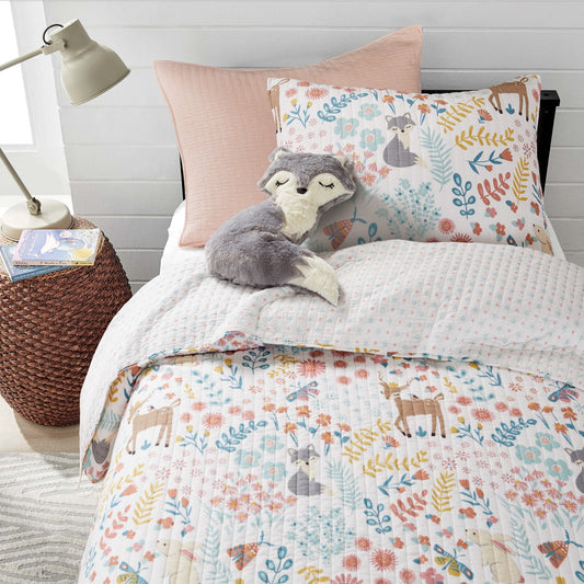 Fancy Forest Reversible Kids Quilt Set