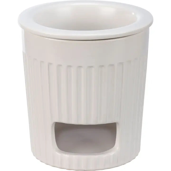 Hot Stuff White Stoneware Dip Warmer
