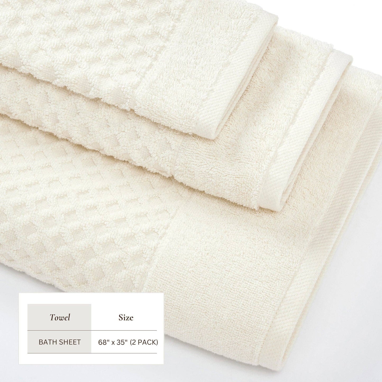 Grayson Collection - Luxury Diamond Waffle Cotton Bath Towel Collection