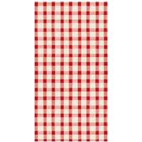 Red Painted Check Napkins