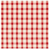 Red Painted Check Napkins