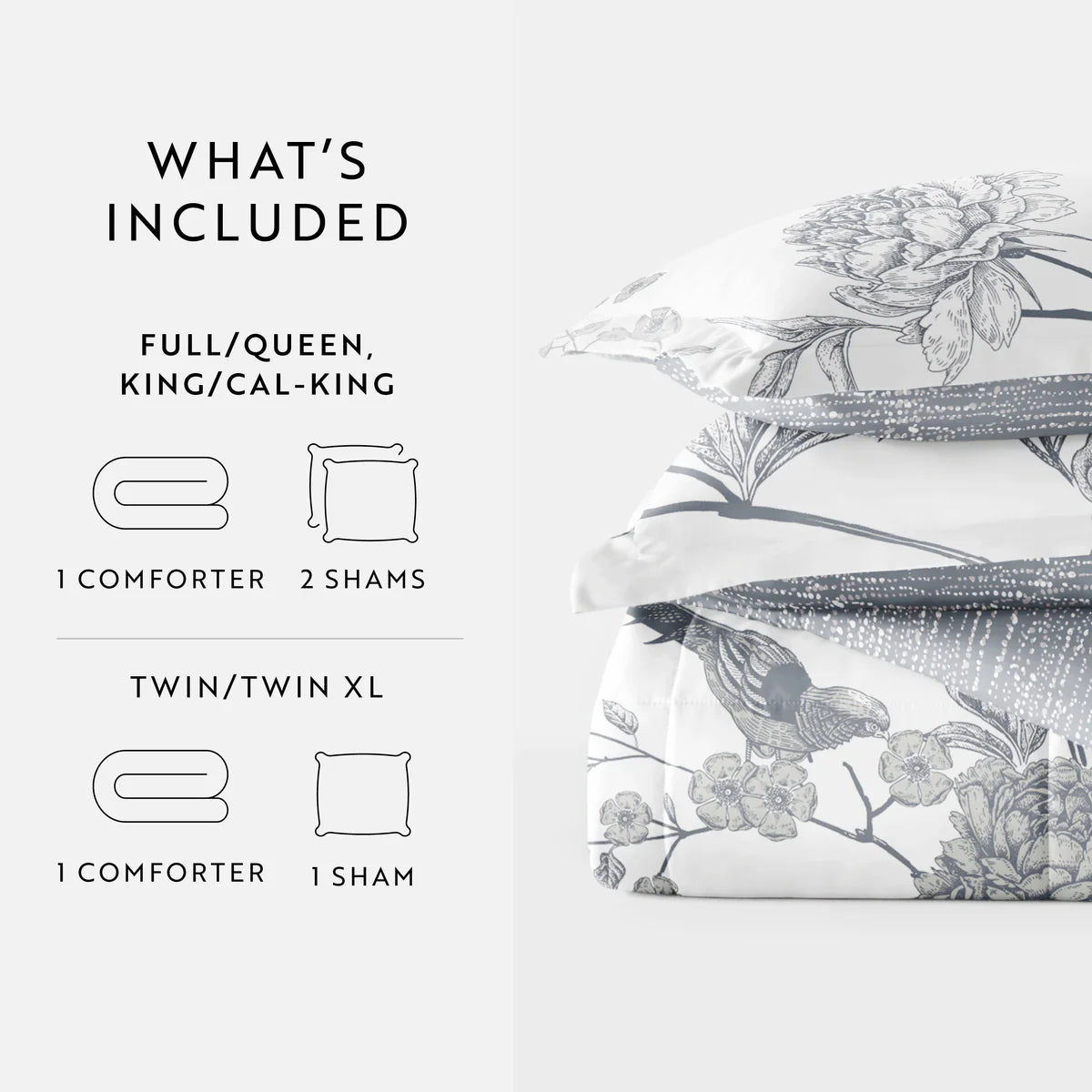 Molly Botanicals Reversible Patterned Down-Alternative Comforter Set