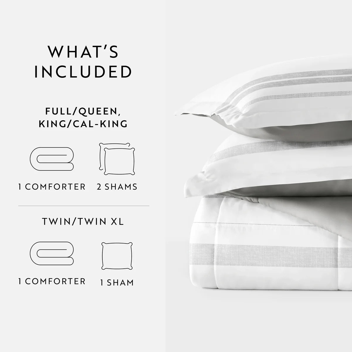 Stitched Stripe Comforter Set