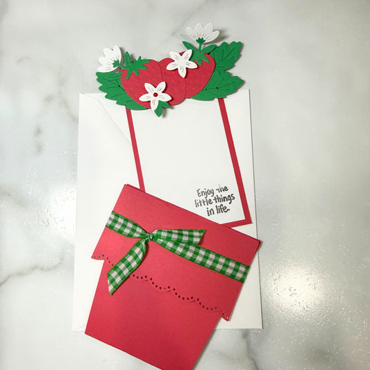 Enjoy the Little Things Strawberry Card