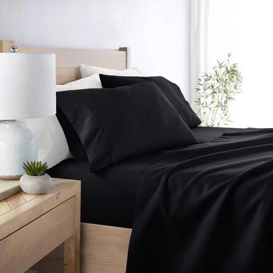 4-Piece Double Brushed Solid Sheet Set