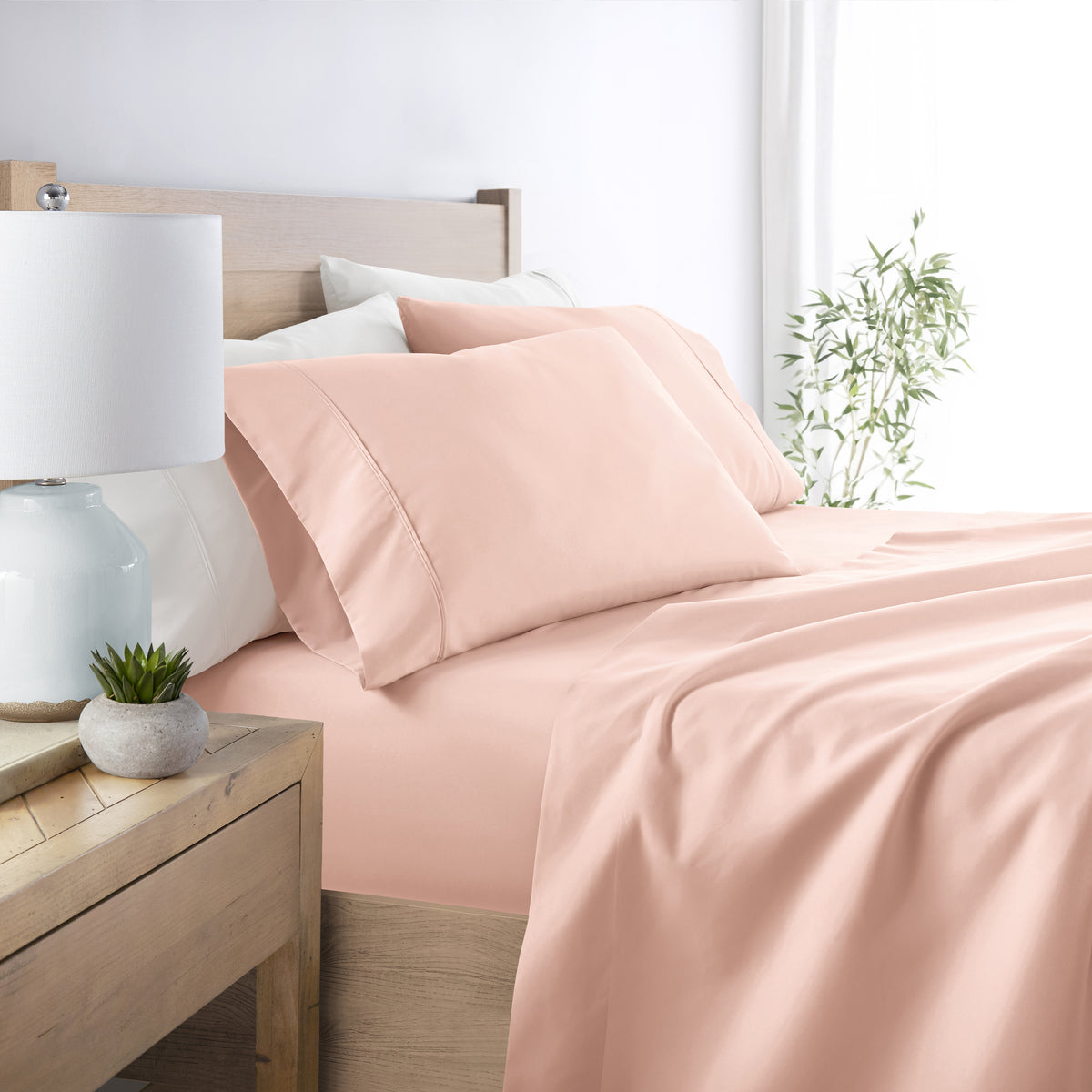 4-Piece Double Brushed Solid Sheet Set