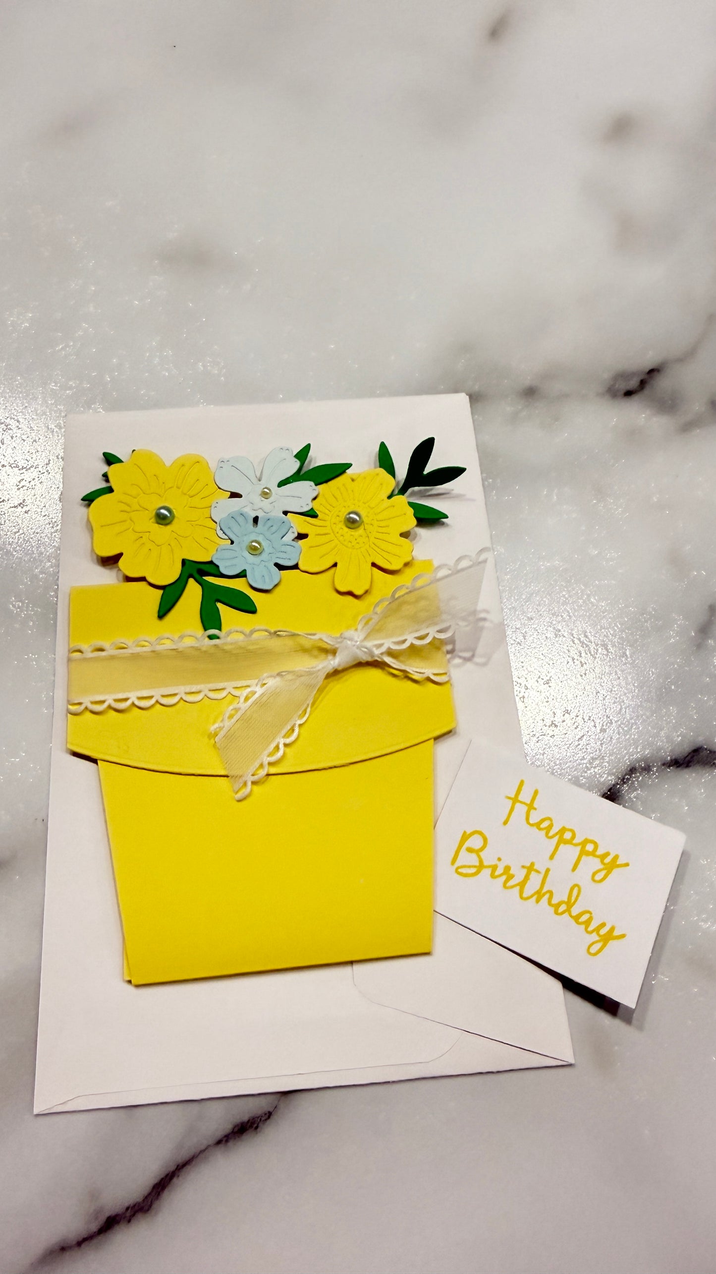 Handmade Flower Pot Greeting Card