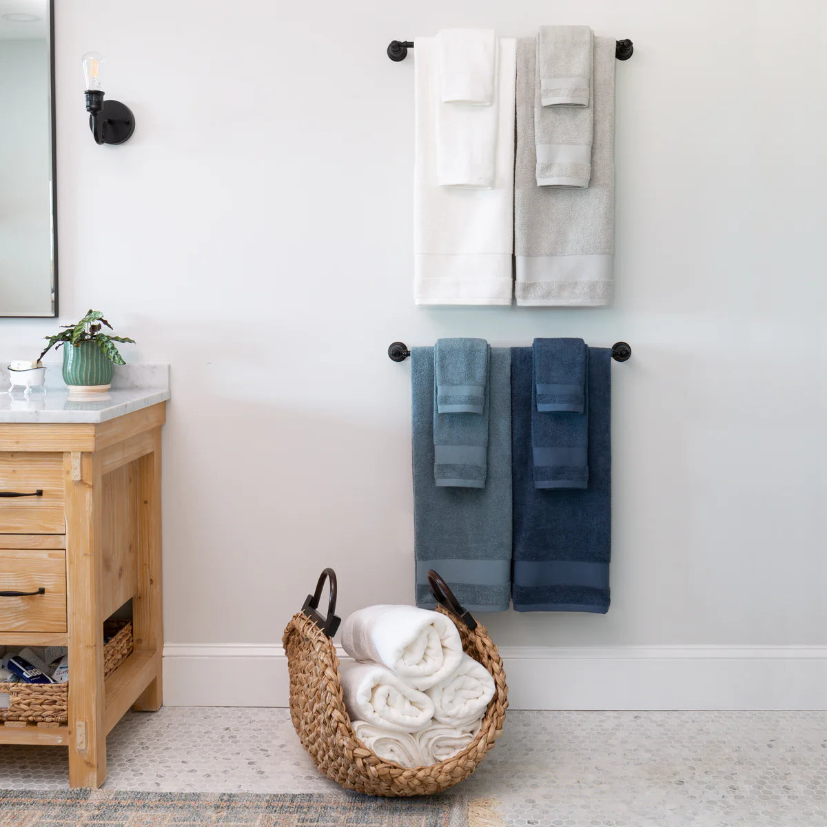 6-Piece Luxury Hotel Cotton Bath Towel Set