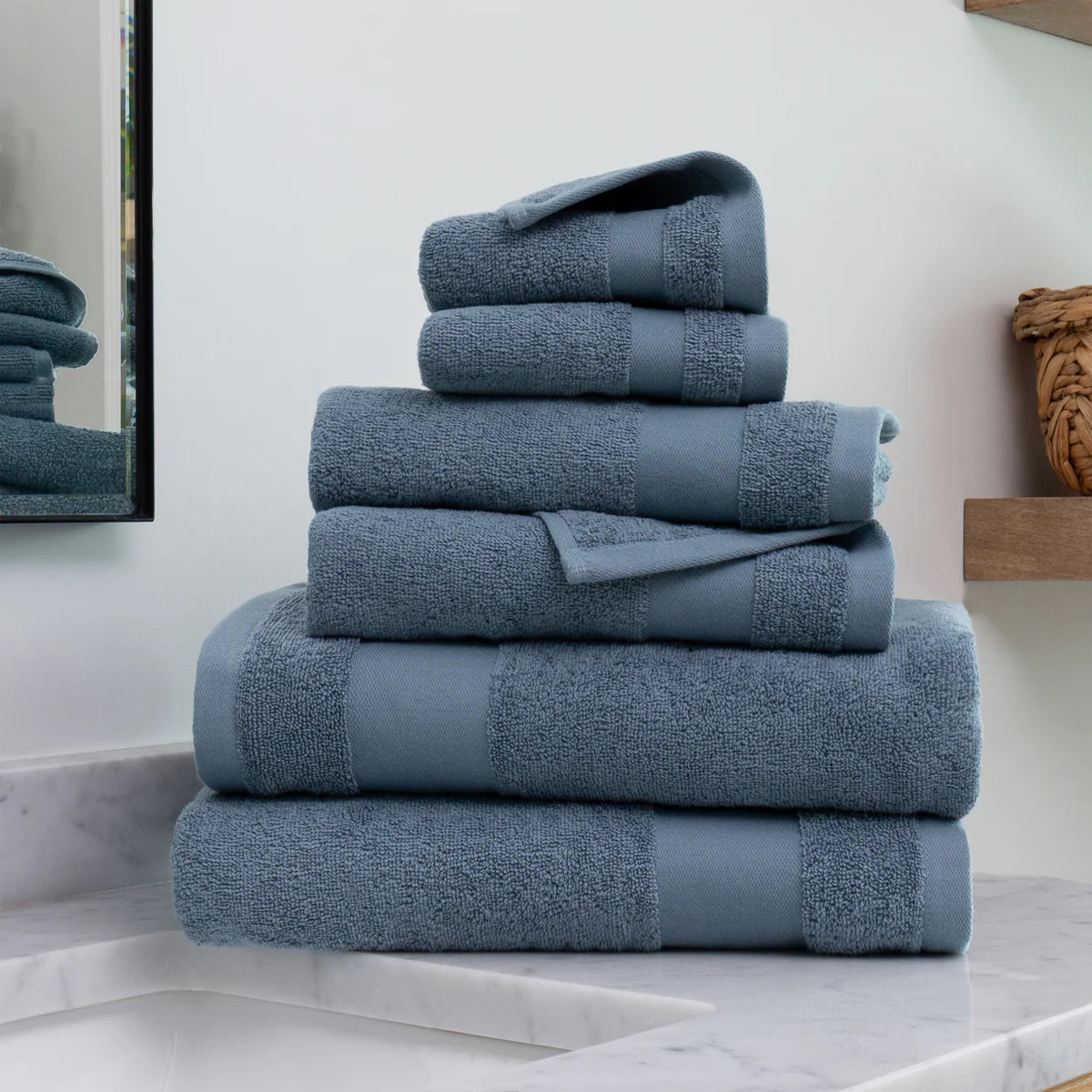 6-Piece Luxury Hotel Cotton Bath Towel Set