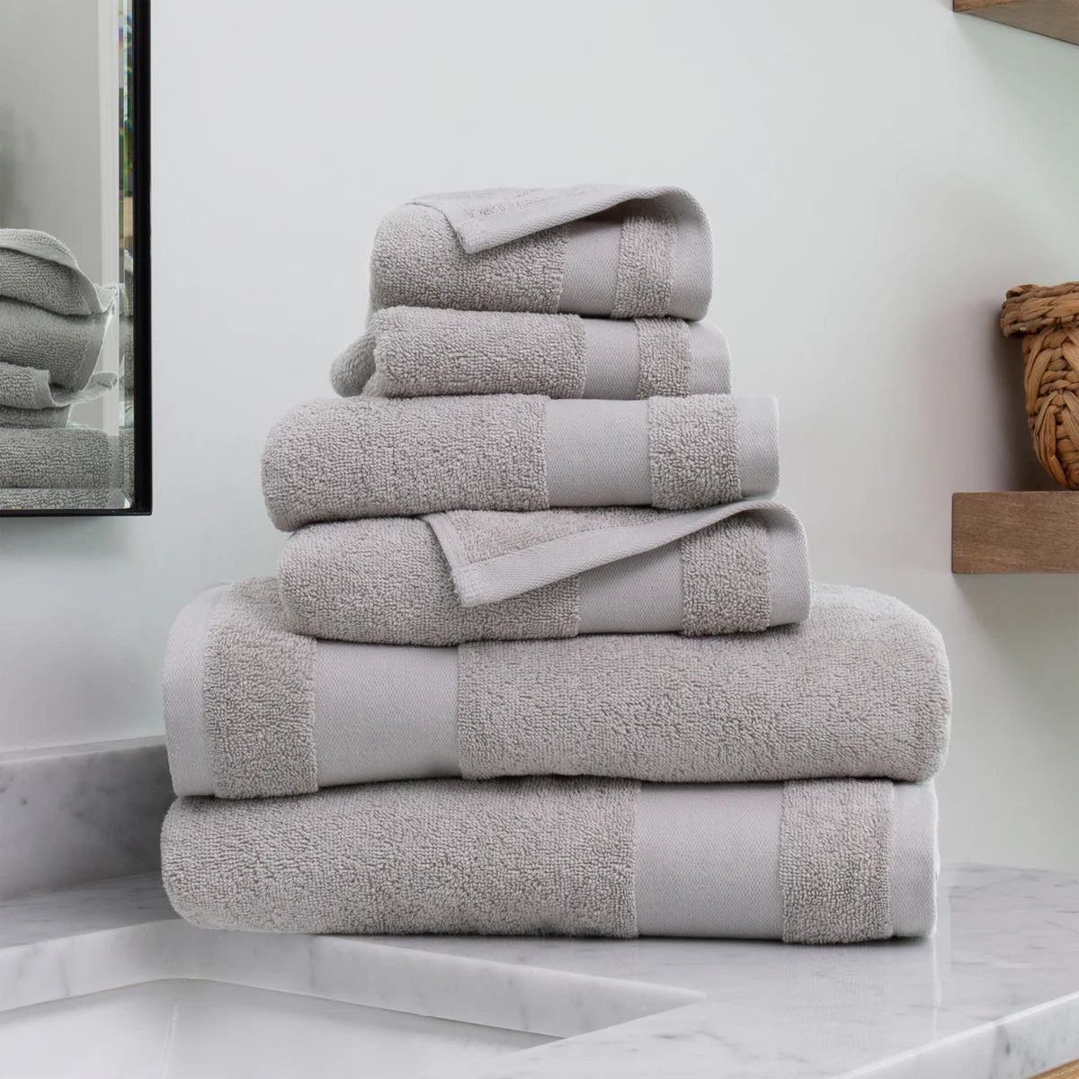 6-Piece Luxury Hotel Cotton Bath Towel Set