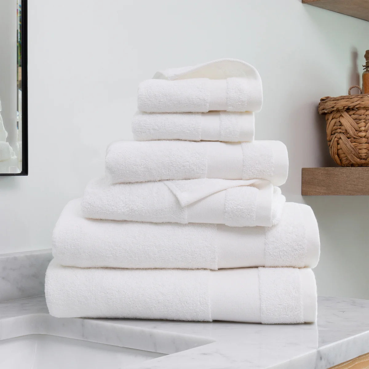 6-Piece Luxury Hotel Cotton Bath Towel Set