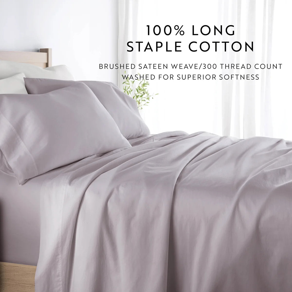 Long-Staple Cotton Sateen Sheet Set – Queen | Mauve
