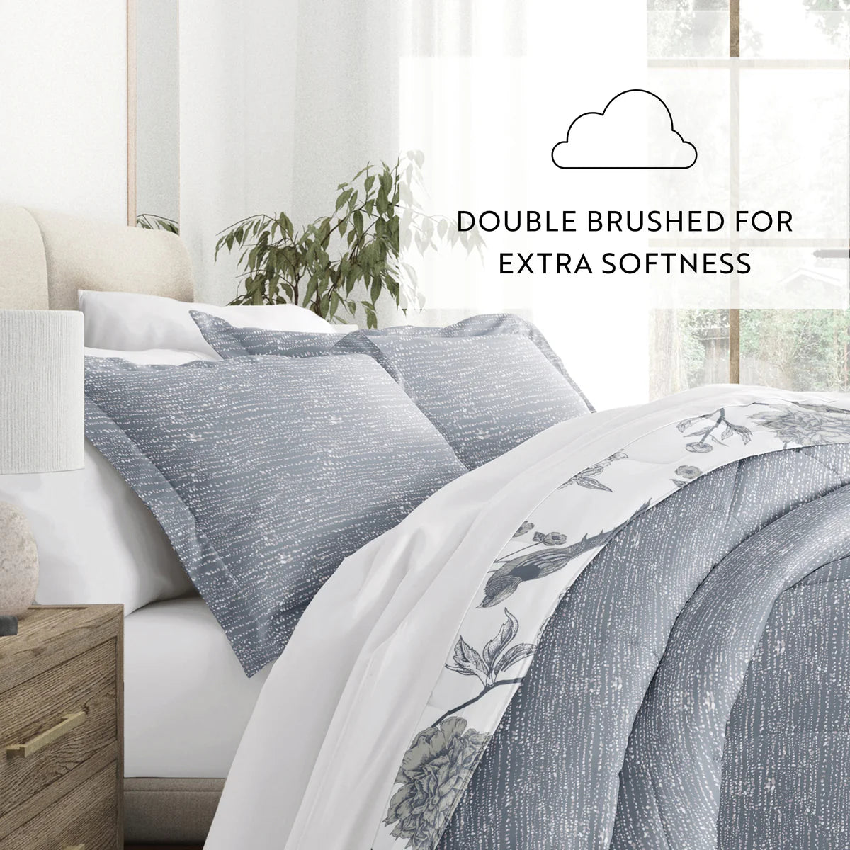 Molly Botanicals Reversible Patterned Down-Alternative Comforter Set