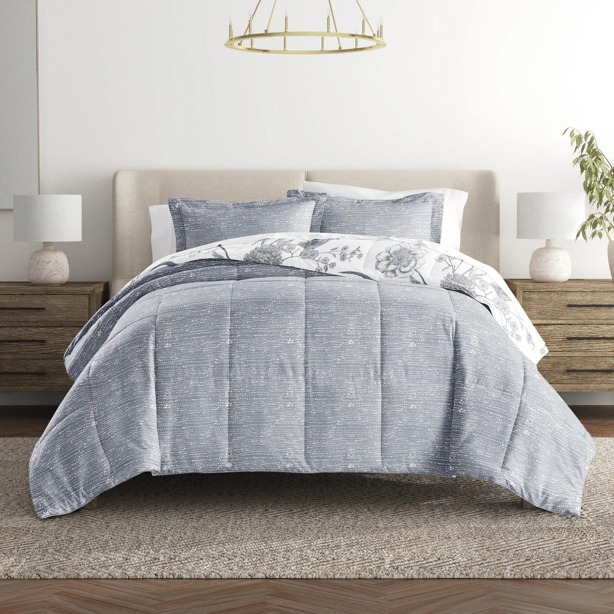 Molly Botanicals Reversible Patterned Down-Alternative Comforter Set